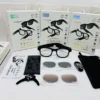 AIMB-G1 Smart Glasses with  Camera & Real-Time AI Translation 1080P Stabilized Video, 3 Lens Kit(Black)